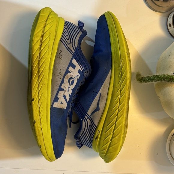 Hoka One One Men's Carbon X Running Shoes Blue/Primrose, Size 9.5 - Picture 3 of 8